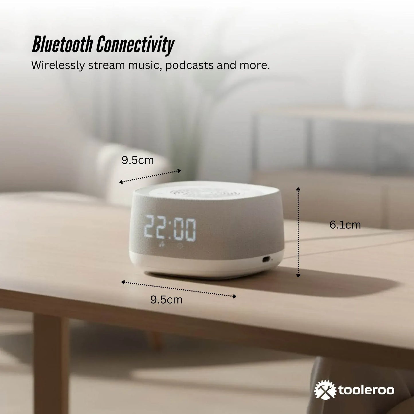 Tooleroo White Noise Machine Speaker - Bluetooth Night Light Sleep Sound - Image 7