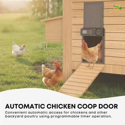 Rooster Farms Automatic Chicken Coop Door - Battery Timer Anti Pinch Safety - Image 2