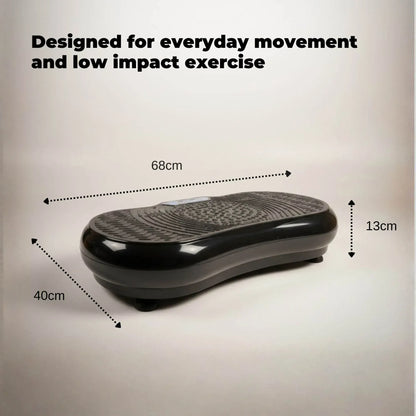 Social Hike 68cm Vibration Plate Machine Full Body Workout Platform Black - Image 4