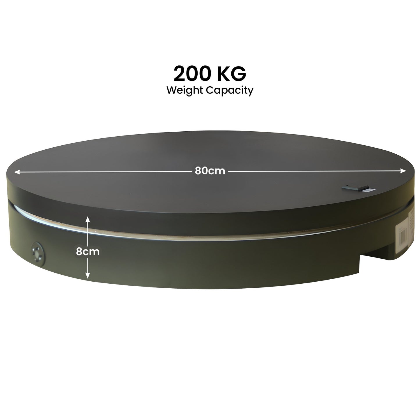 Christabelle 80cm 200kg Commercial Electric Display Turntable Power Outlet Black - Image 4