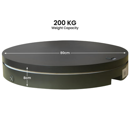 Christabelle 80cm 200kg Commercial Electric Display Turntable Power Outlet Black - Image 4