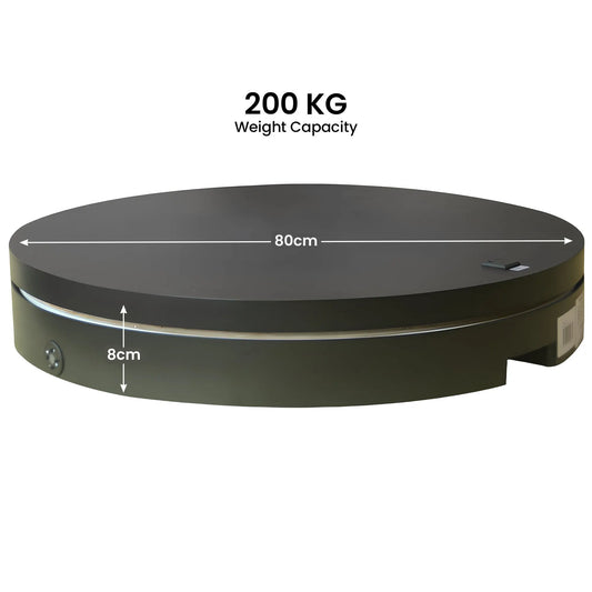 Christabelle 80cm 200kg Commercial Electric Display Turntable Power Outlet Black - Image 4