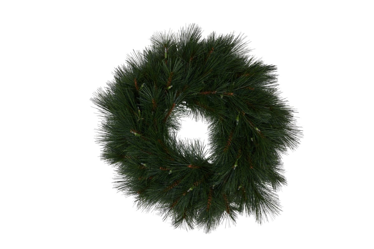 Christabelle 61cm Christmas Wreath Long Needle with LED Lights Front Door Decoration Ornament - Image 2