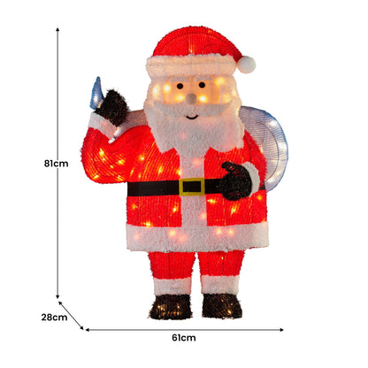 Christabelle 81cm Christmas Santa Display with Lights - Image 4