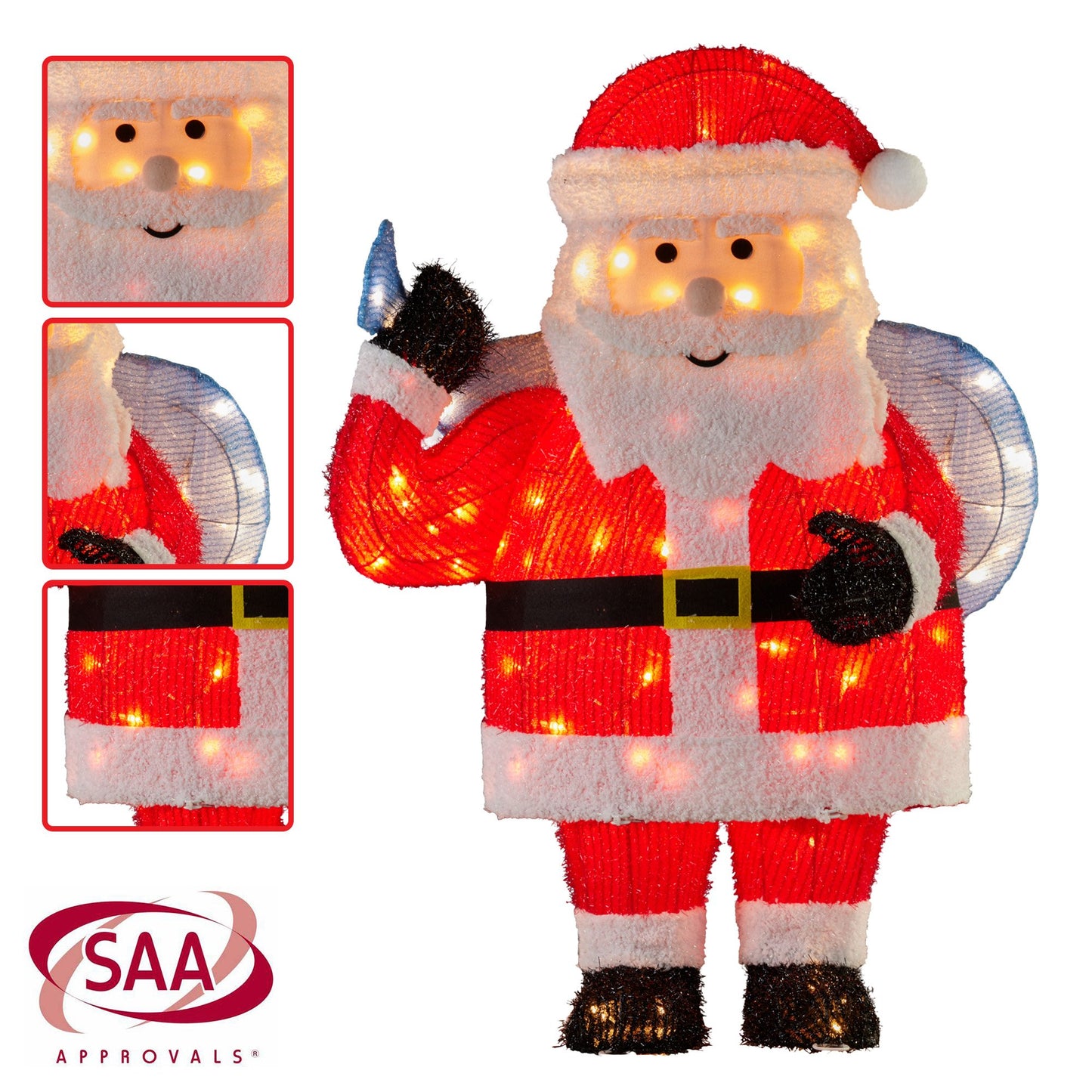 Christabelle 81cm Christmas Santa Display with Lights - Image 5