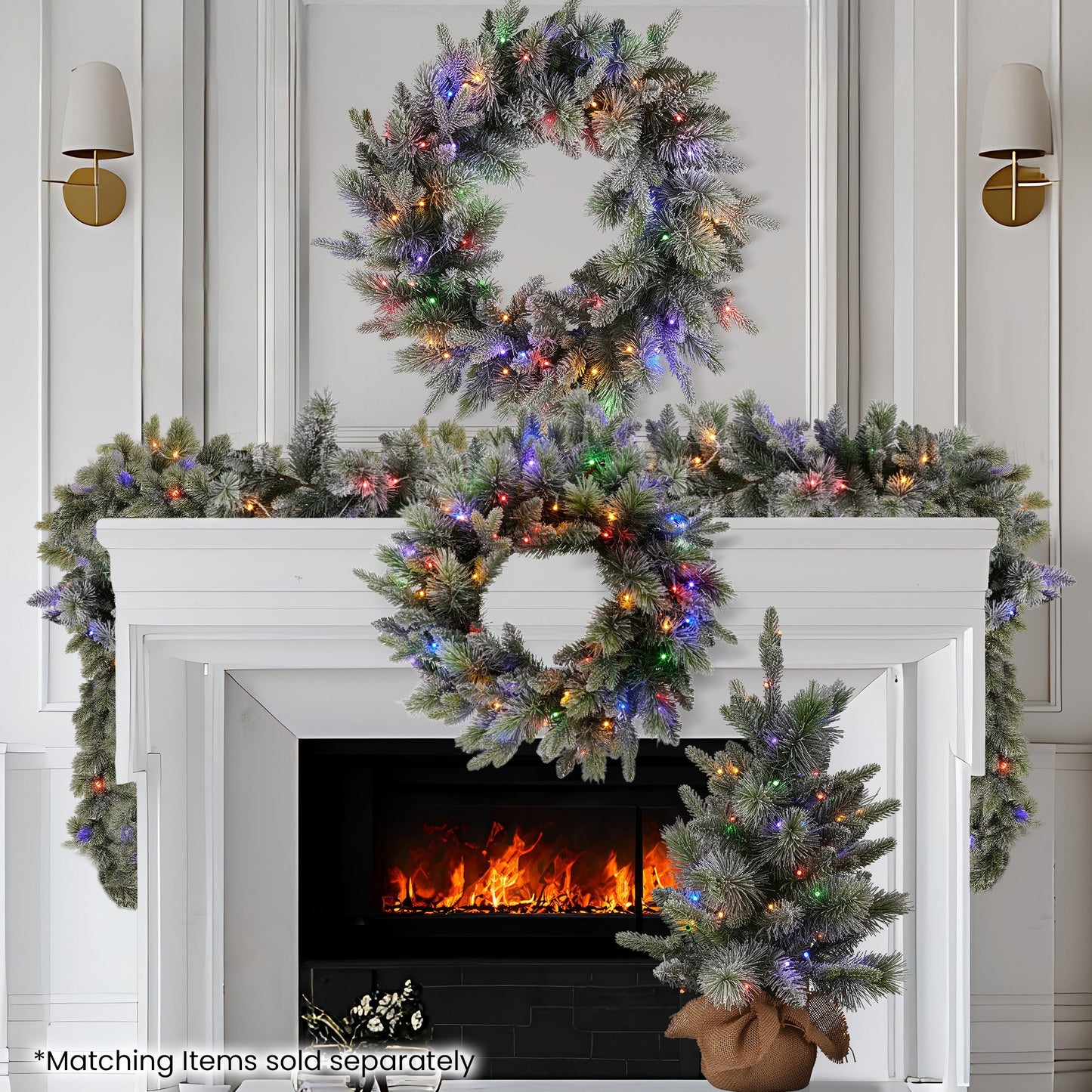 Christabelle 2.7m Christmas Garland Snowy with LED Lights Stamford Spruce Tree Decoration Ornament - Image 7