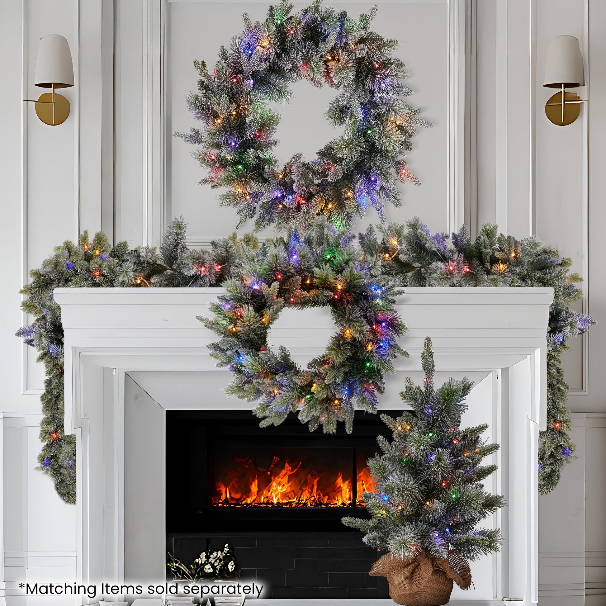 Christabelle 2.7m Christmas Garland Snowy with LED Lights Stamford Spruce Tree Decoration Ornament - Image 7
