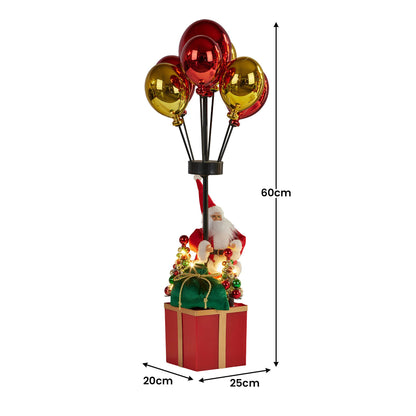 Christabelle 60cm LED Christmas Santa Claus with Balloons & Lights Ornament Decoration - Image 3