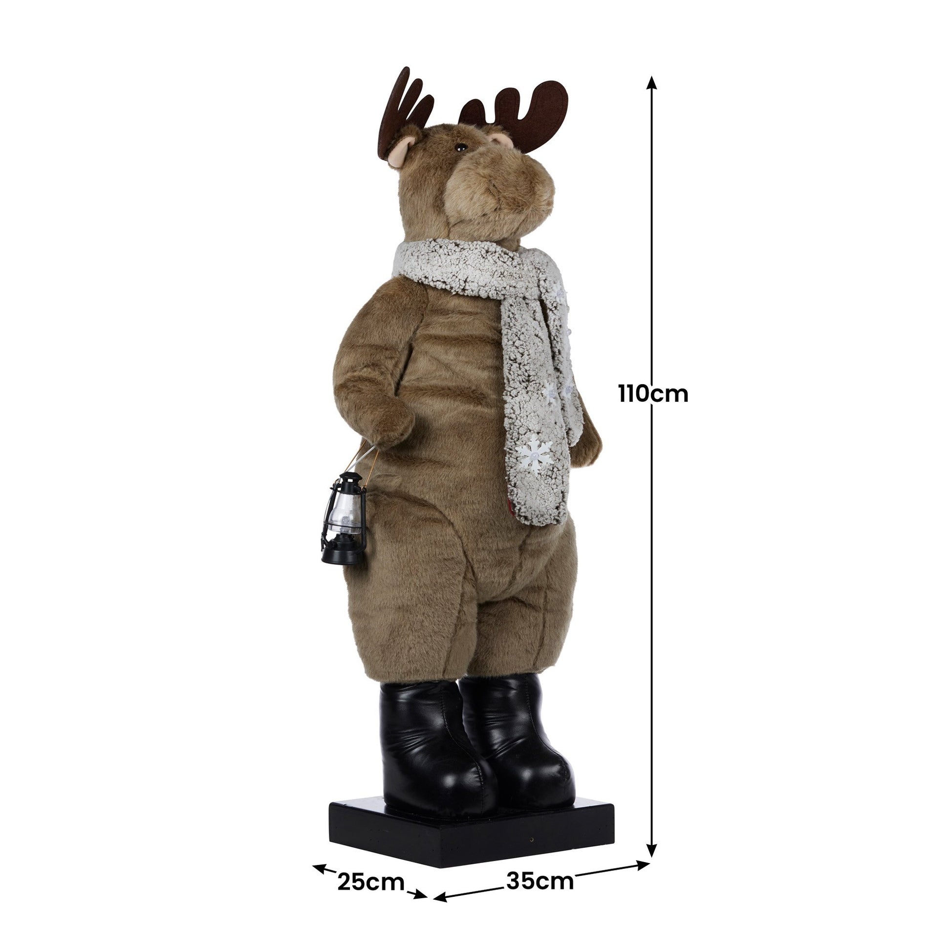 Christabelle 1.1m Musical LED Animated Christmas Moose Decoration Light-Up Lantern Ornament - Image 3