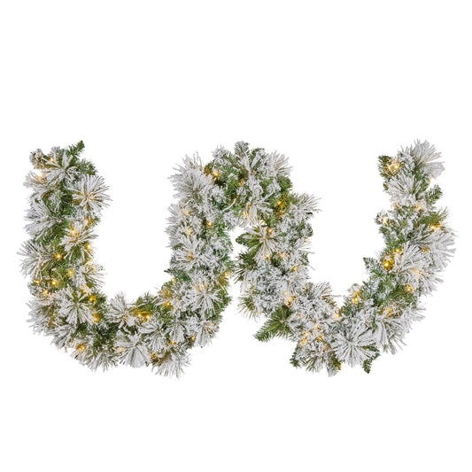 Christabelle 274cm Majestic Snow Prelit Christmas Garland
