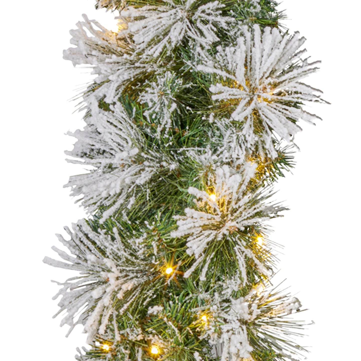 Christabelle 274cm Majestic Snow Prelit Christmas Garland - Image 4