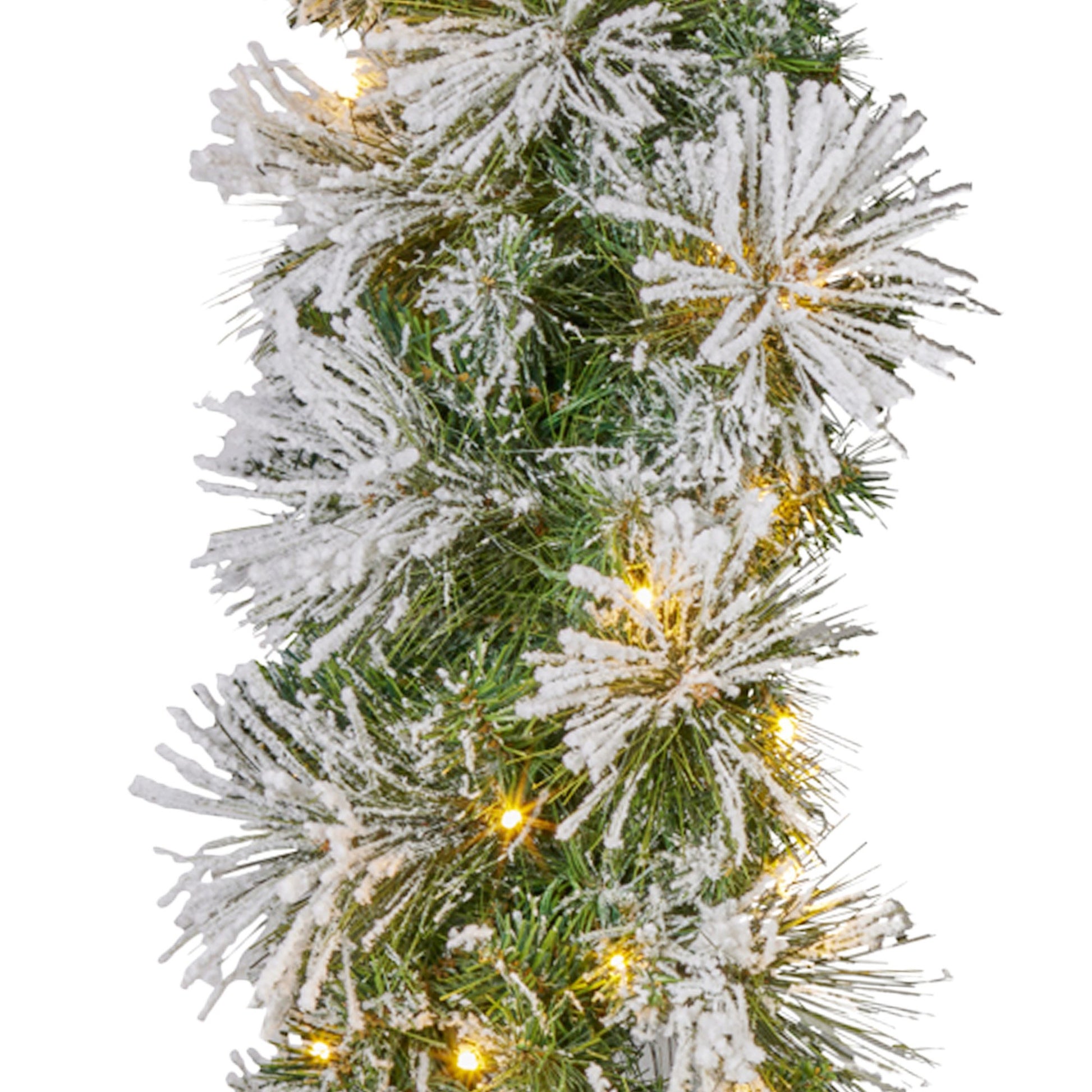 Christabelle 274cm Majestic Snow Prelit Christmas Garland - Image 4