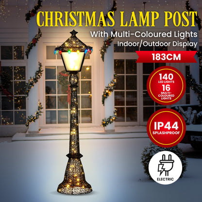 Christabelle Christmas Lamp Post Display 183cm With Lights - Image 3
