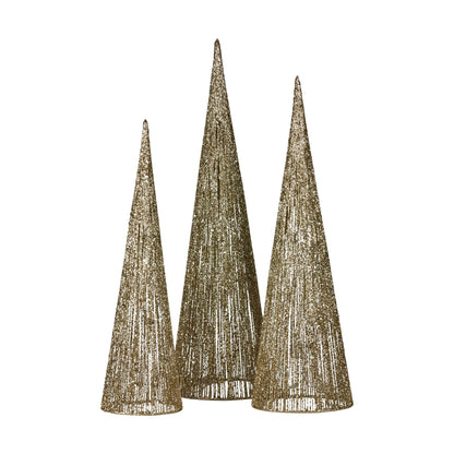 Christabelle 3pc Christmas Tree Indoor Outdoor Display Decoration LED Lights Front Yard Lawn Statue Ornament - Image 5