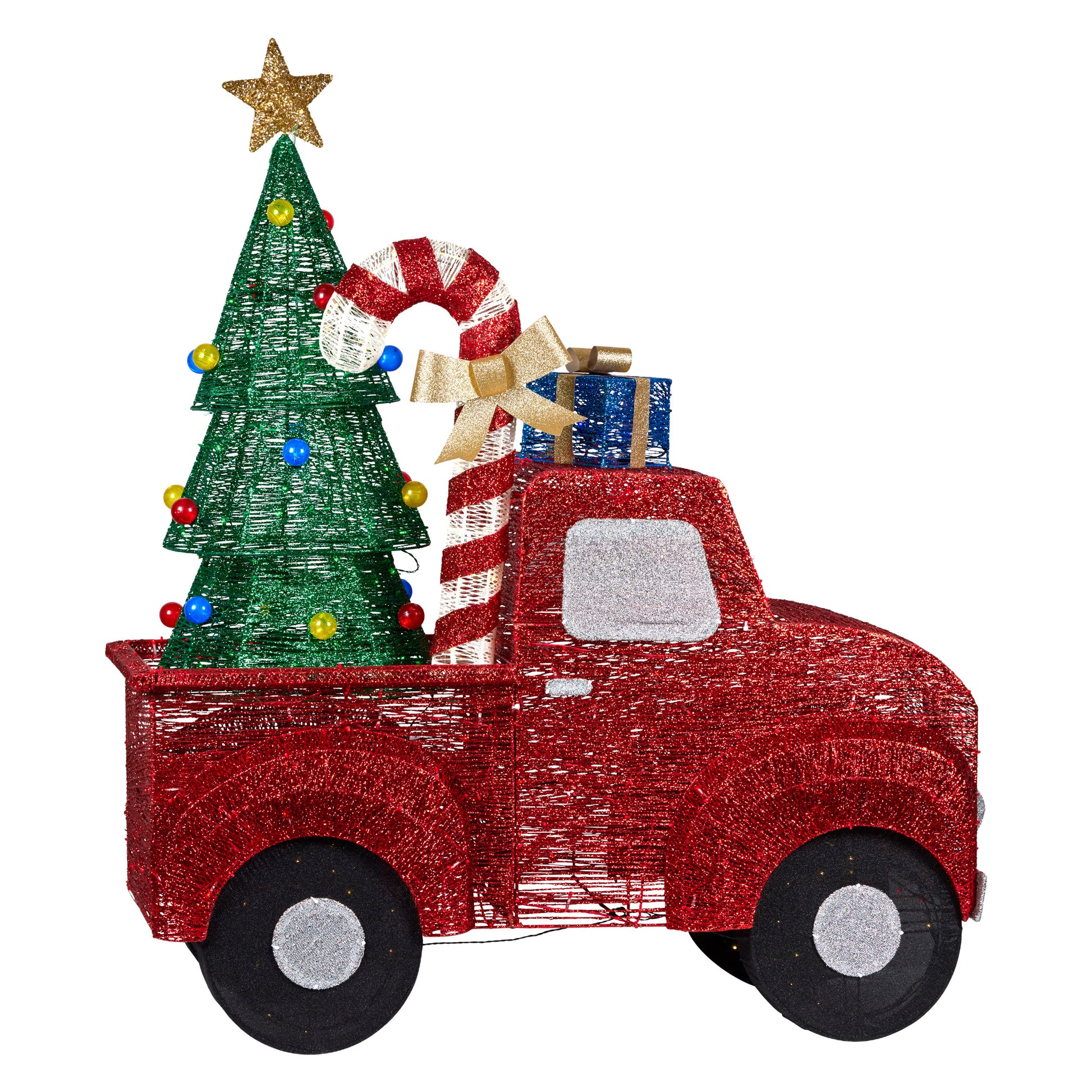 Christabelle 1.4m Christmas Tree Truck Indoor Outdoor Display Decoration LED Lights Front Yard Lawn Statue Ornament - Image 5