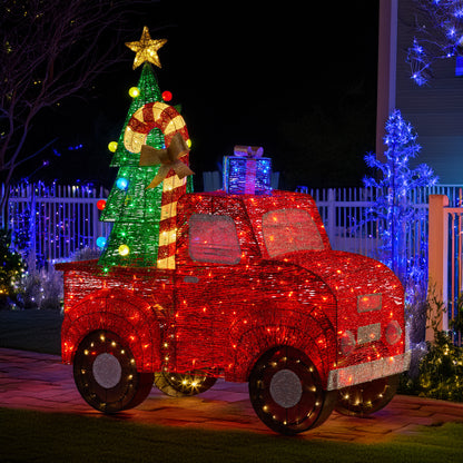 Christabelle 1.4m Christmas Tree Truck Indoor Outdoor Display Decoration LED Lights Front Yard Lawn Statue Ornament - Image 7