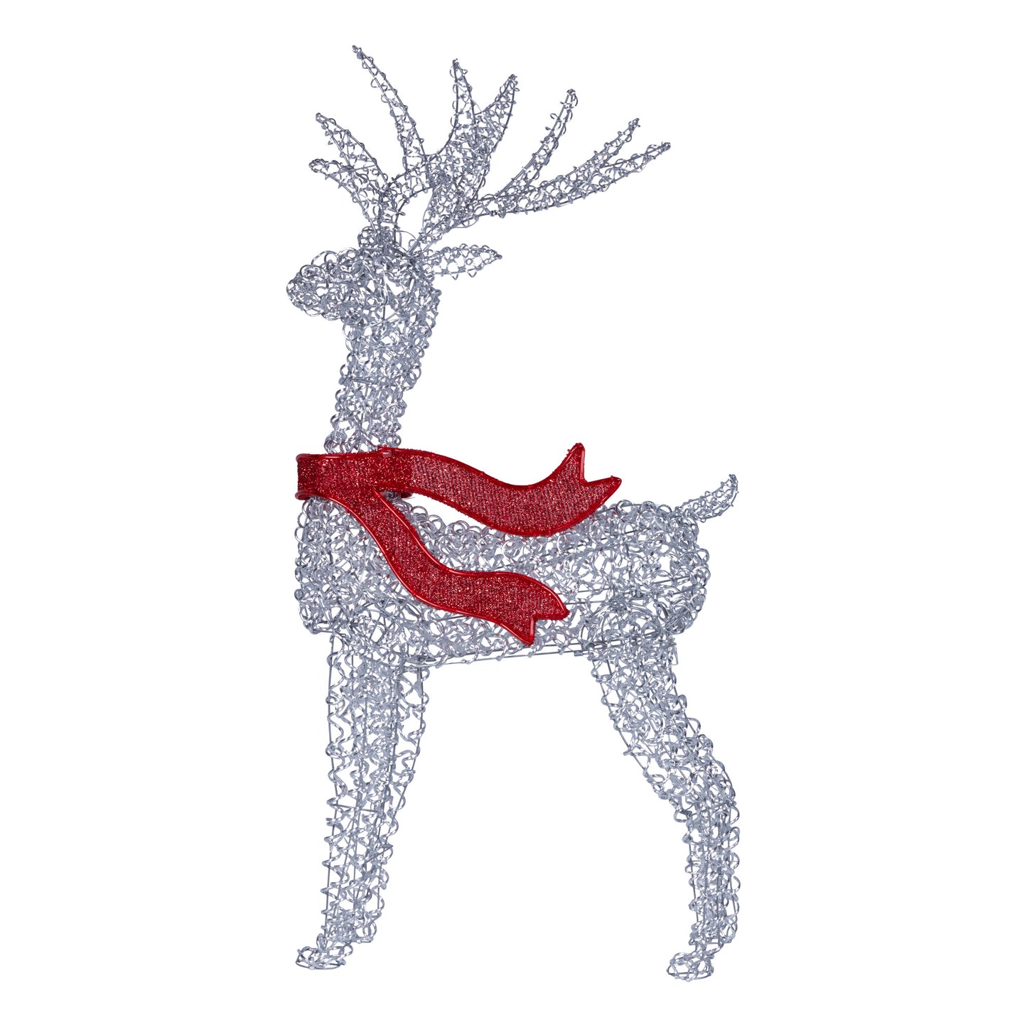 Christabelle Large 1.5m Christmas Reindeer Outdoor Indoor Light-Up Display Decoration Lawn Statue LED Lights Red Bow - Image 5