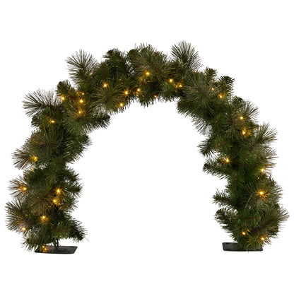 Christabelle 60cm Tabletop Christmas Archway Garland with LED Lights Gold Mantle Decoration Ornament - Image 4