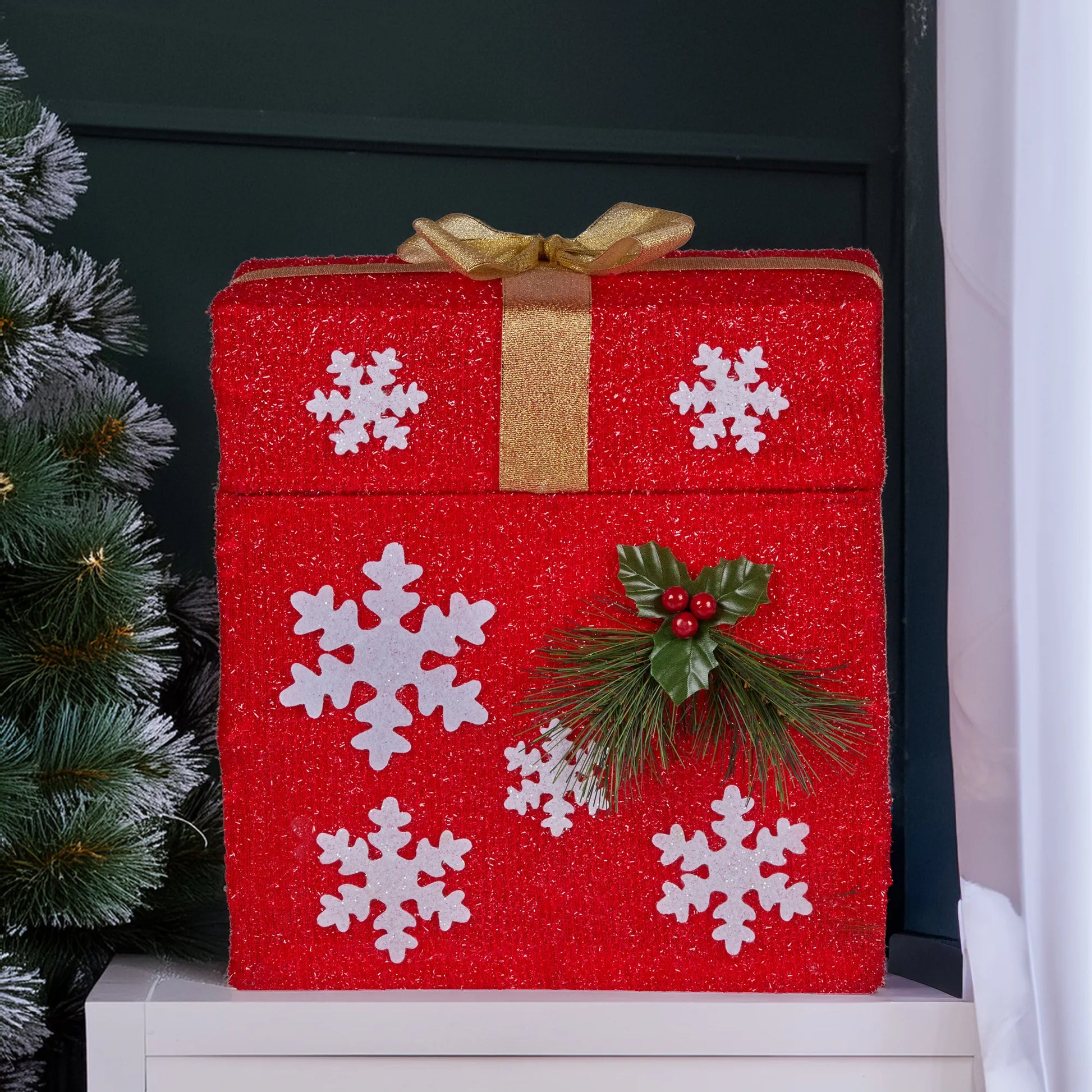 Christabelle Animated Santa Gift Box Led Christmas Tree Decoration Xmas Ornament - Image 6