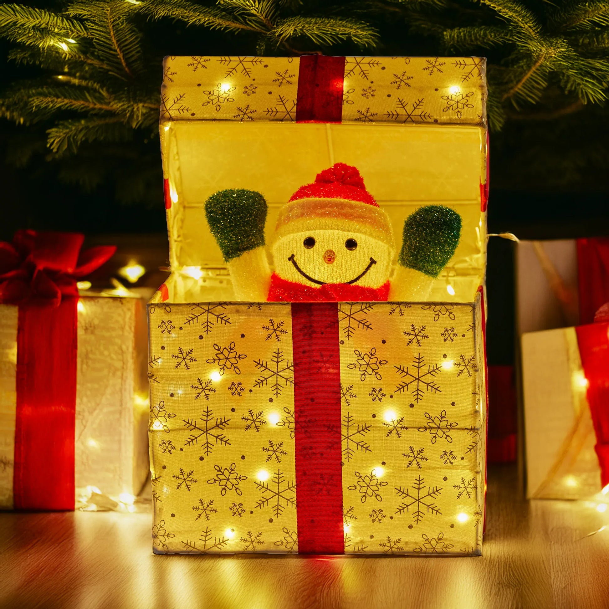 Christabelle Animated Snowman Gift Box Led Christmas Tree Decoration Ornaments - Image 7
