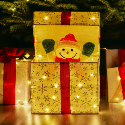 Christabelle Animated Snowman Gift Box Led Christmas Tree Decoration Ornaments - Image 7