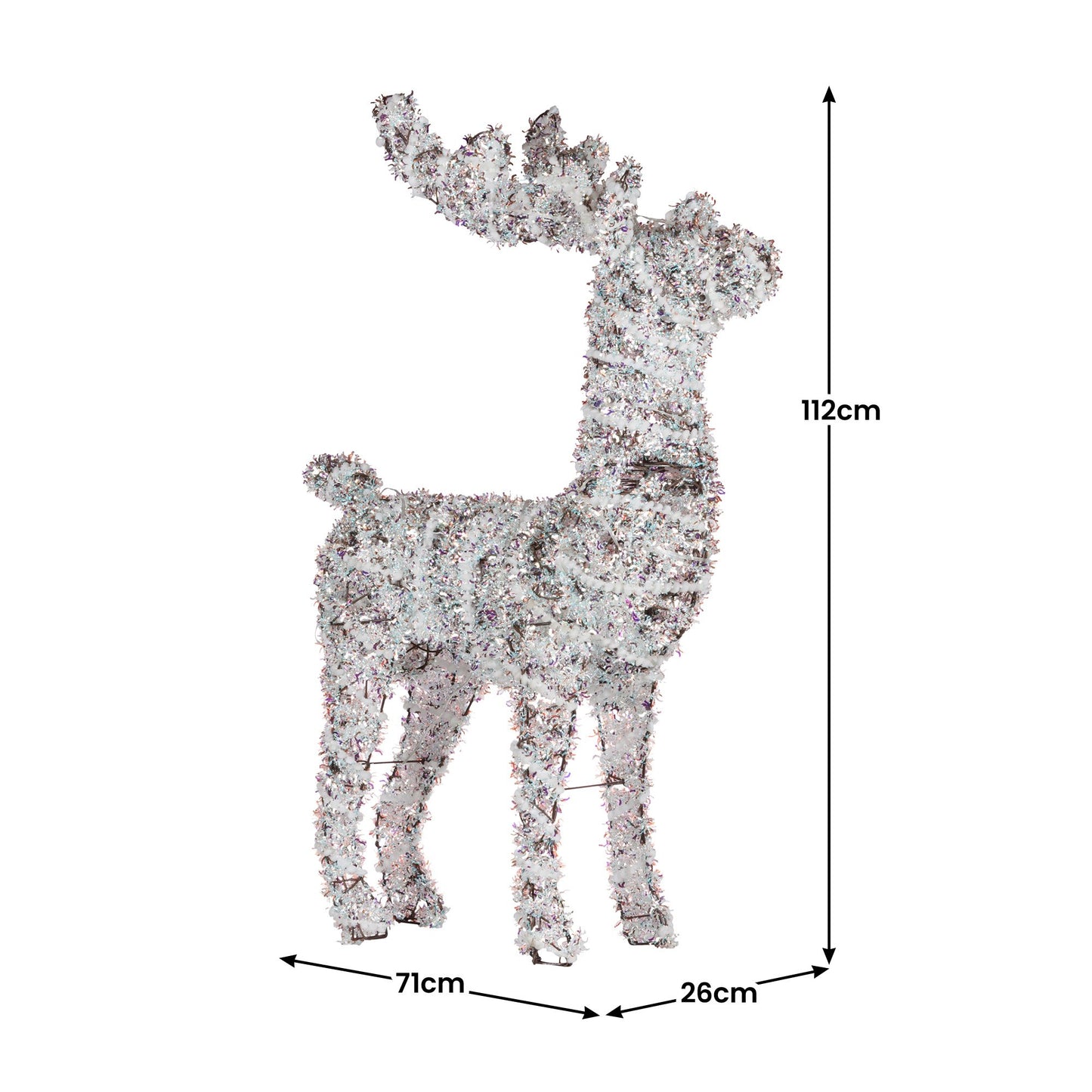 Christabelle 112cm Animated Reindeer Christmas LED Lights Indoor Outdoor Yard Statue Decoration - Image 3