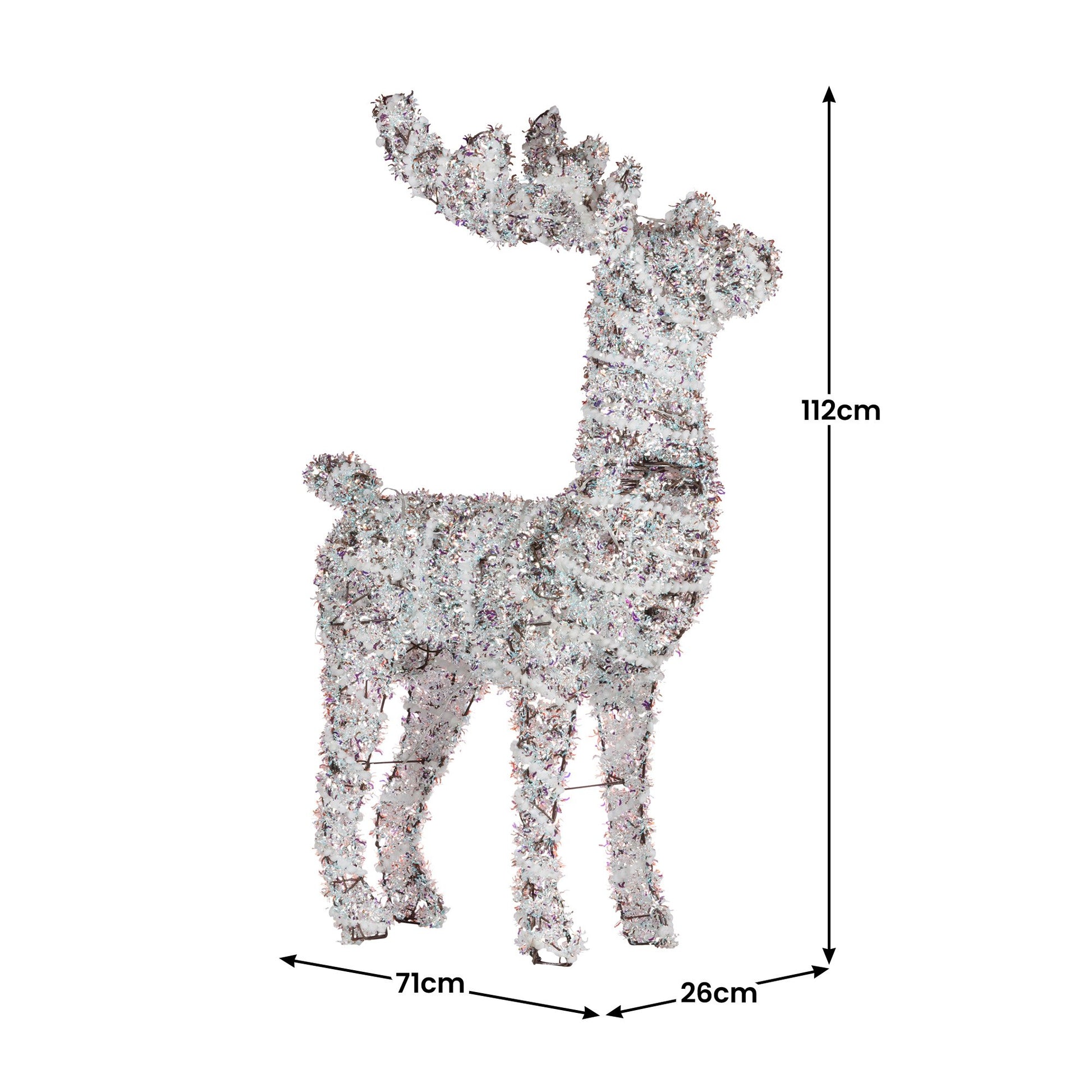 Christabelle 112cm Animated Reindeer Christmas LED Lights Indoor Outdoor Yard Statue Decoration - Image 3