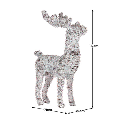Christabelle 112cm Animated Reindeer Christmas LED Lights Indoor Outdoor Yard Statue Decoration - Image 3