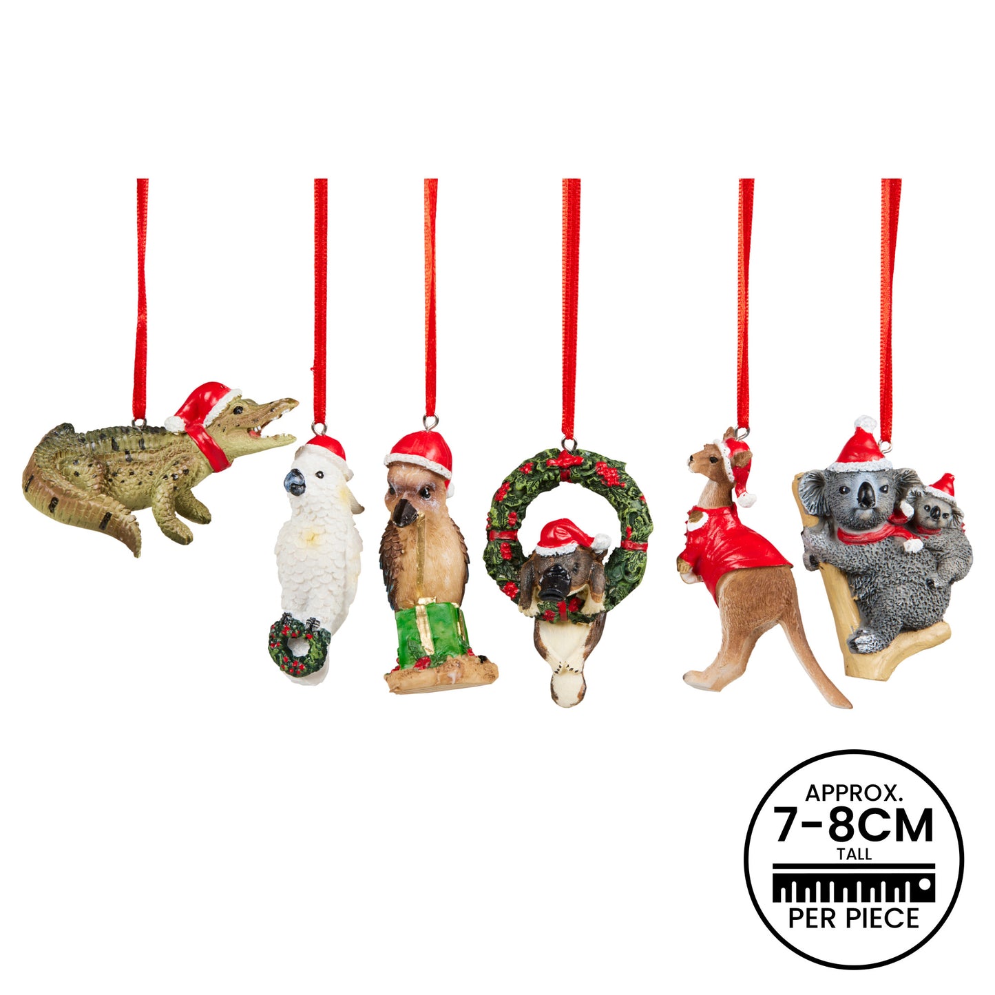 Christabelle Christmas Aussie Animals Pack of 6 Baubles Tree Decoration Ornaments Gift Pack - Image 4