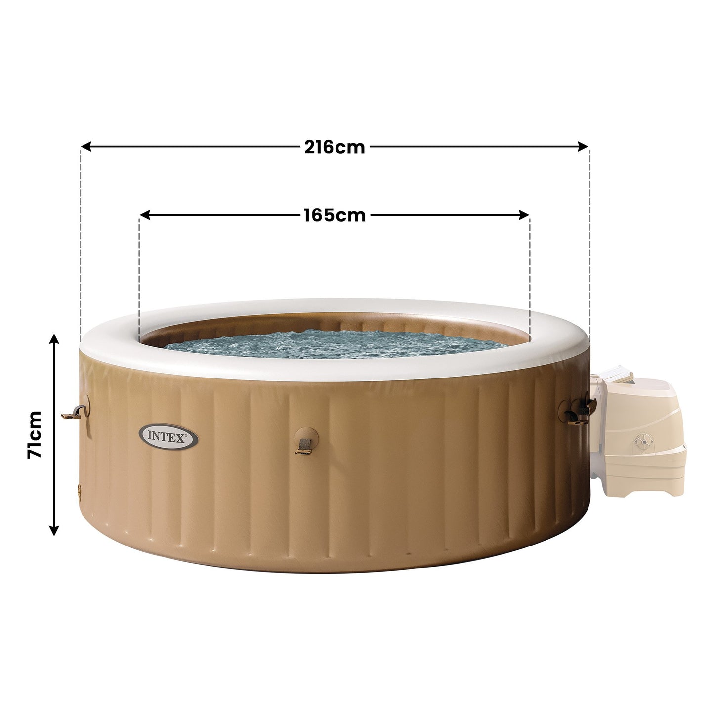 Intex PureSpa Bubble Massage Inflatable Hot Tub - 6-Person - Image 3