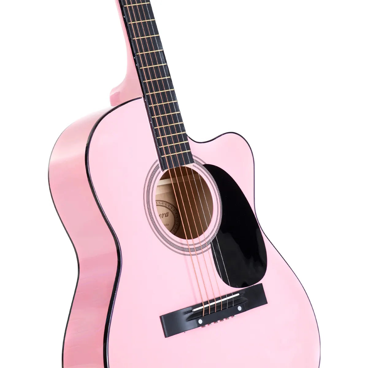 Karrera Acoustic Cutaway 40in Guitar - Pink - Image 2