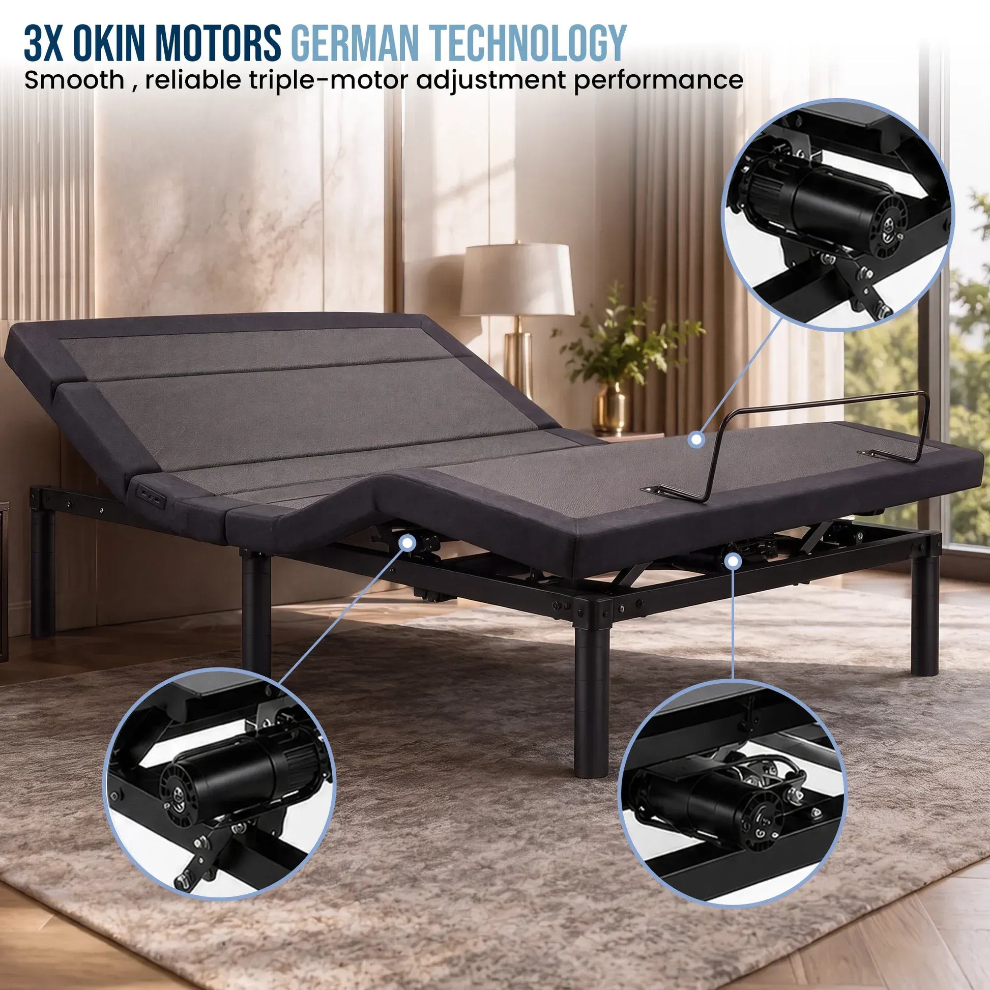 Therapedic Kinetic Advance Adjustable Queen Bed Base with Head Tilt - Image 8