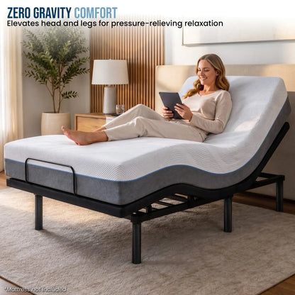 Therapedic Motion Adjustable King Single Bed Base with Wireless Remote - Image 4