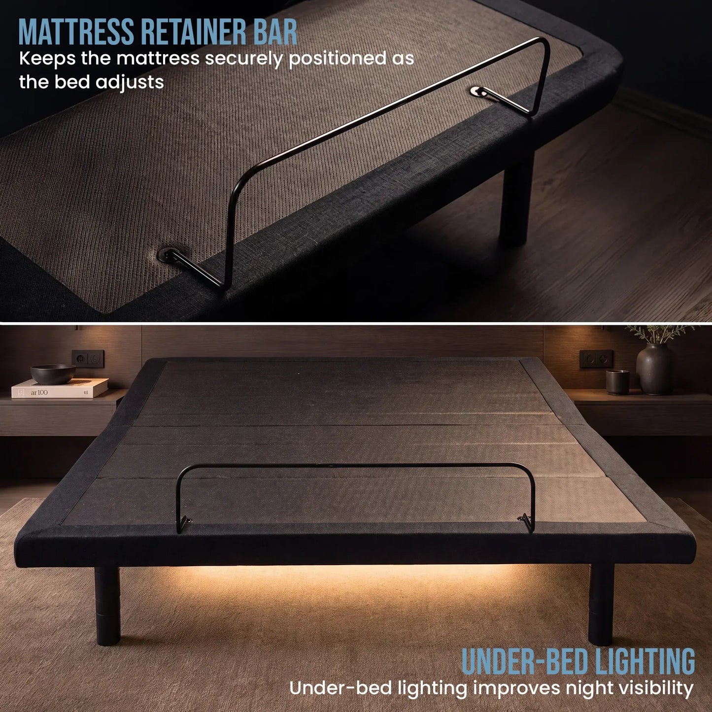 Therapedic Motion Adjustable Queen Bed Base with Wireless Remote - Image 9