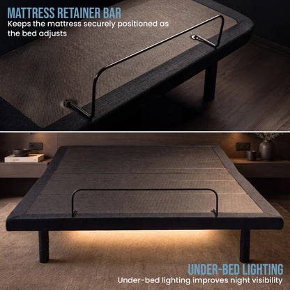 Therapedic Motion Adjustable Queen Bed Base with Wireless Remote - Image 9