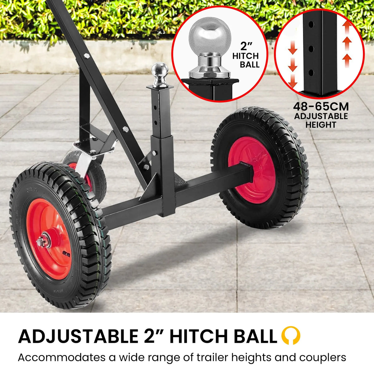 Kartrite 3-Wheel Adjustable Trailer Dolly Heavy Duty Caravan Mover 1000 lbs Tongue Capacity Durable Transport Solution - Image 8
