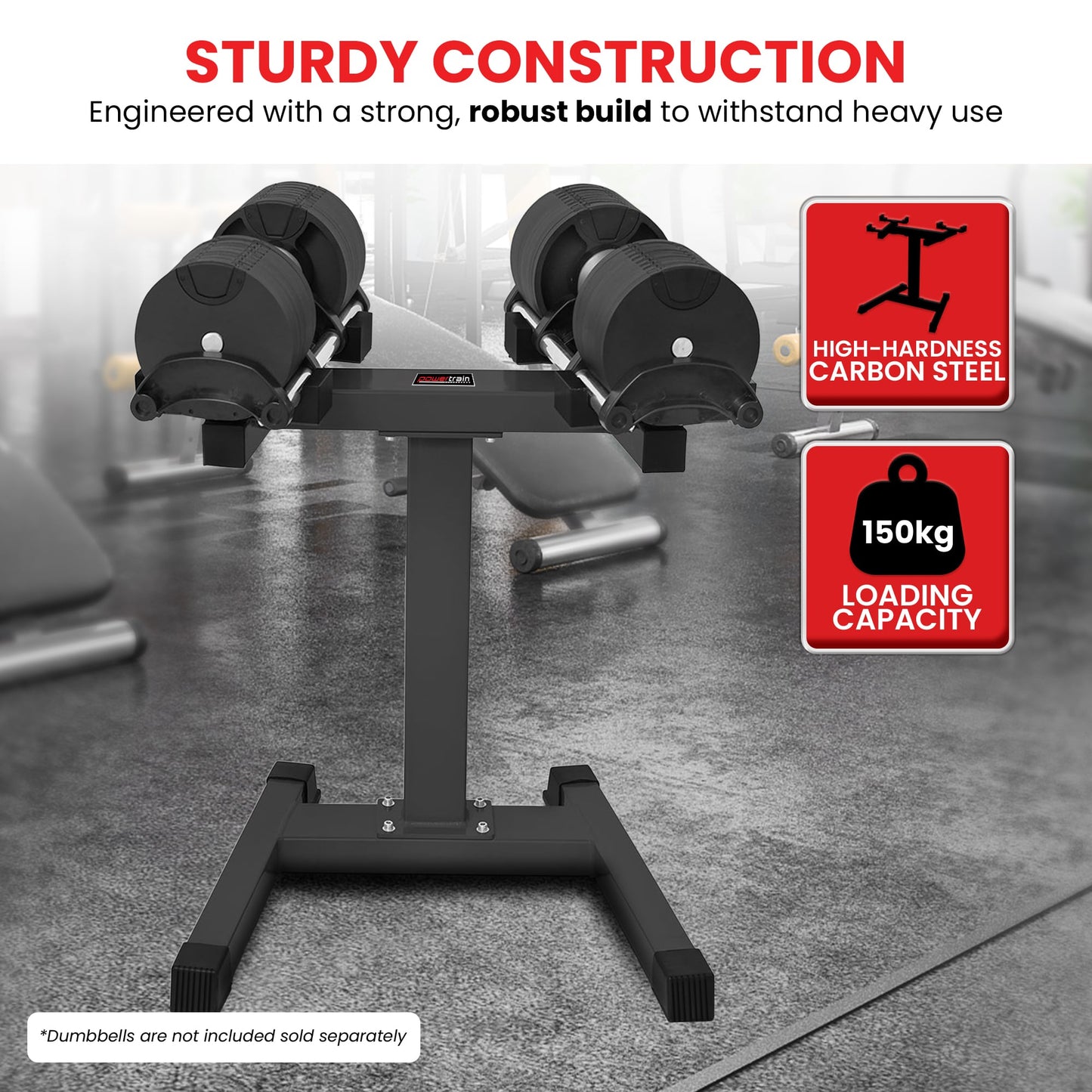 Powertrain 150Kg Adjustable Eon Dumbbell Stand - Image 7