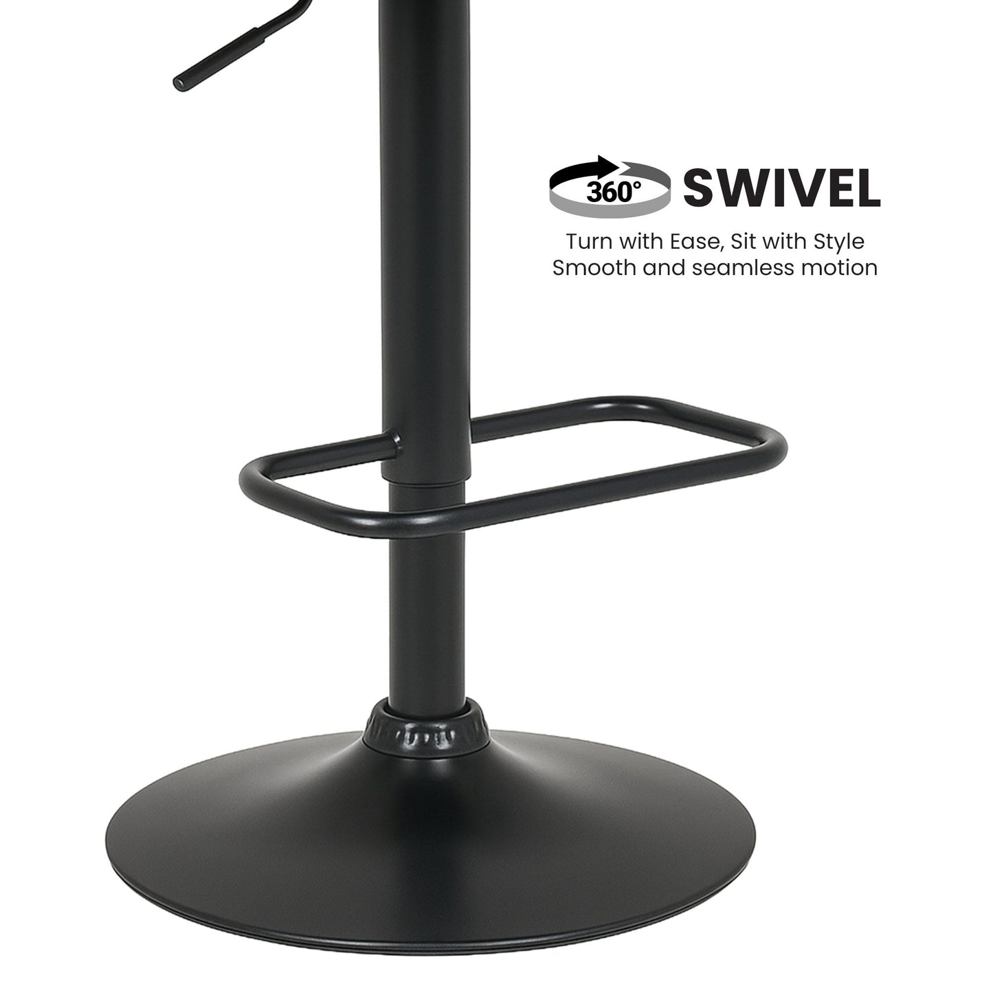Sarantino Bentwood Walnut Barstool Leather Seat And Metal Base - Image 6