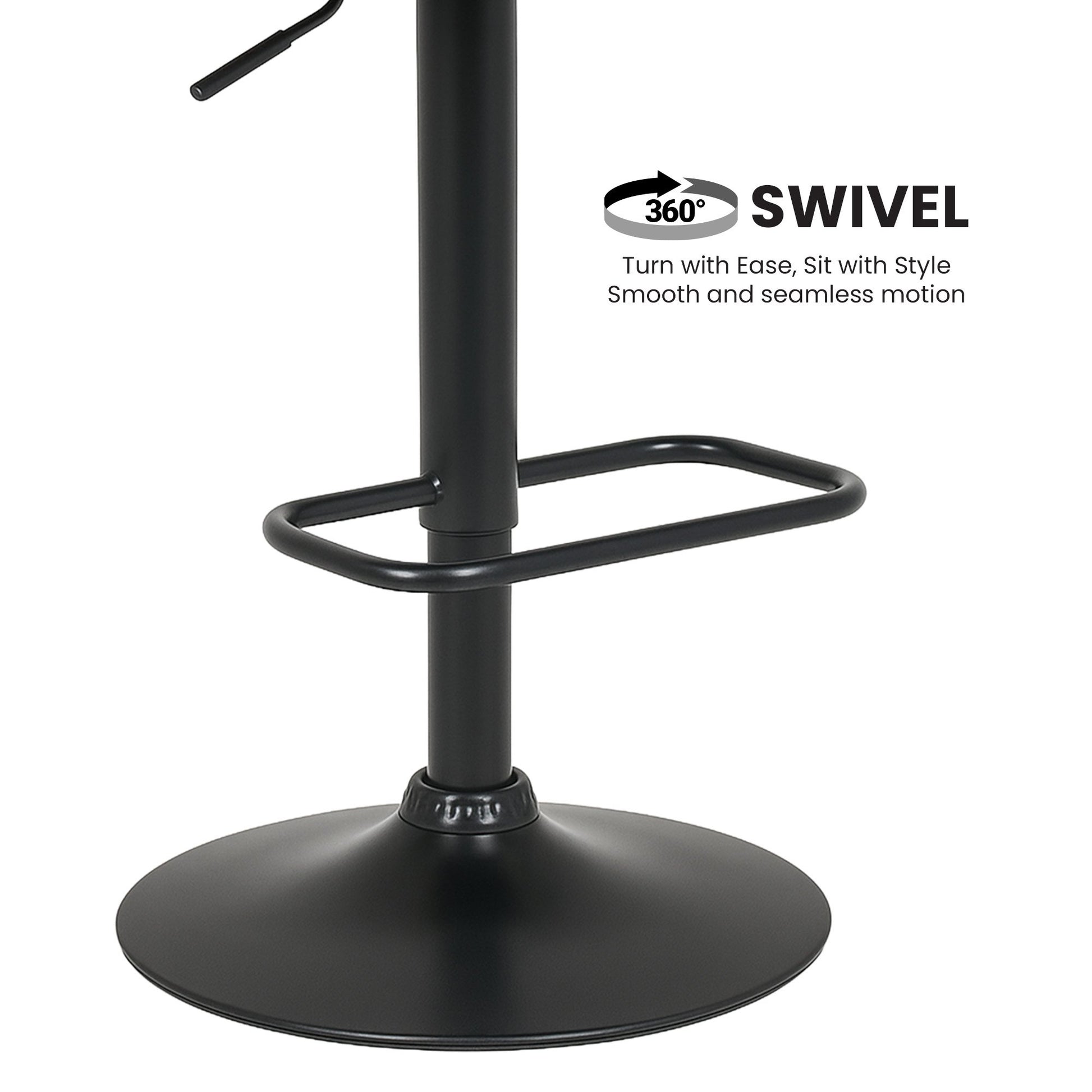 Sarantino Bentwood Walnut Barstool Leather Seat And Metal Base - Image 6