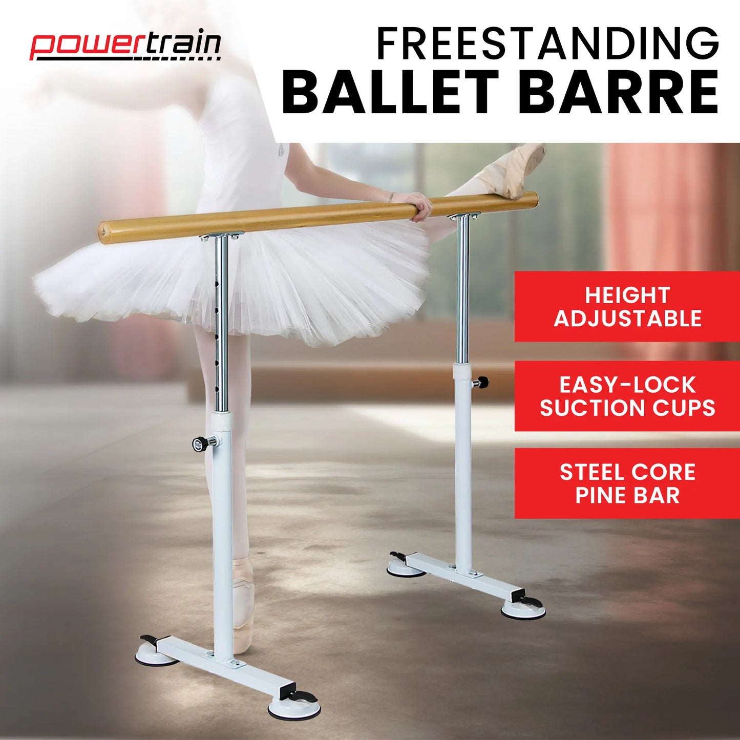 Powertrain Freestanding Ballet Barre - 1.5m - Image 9