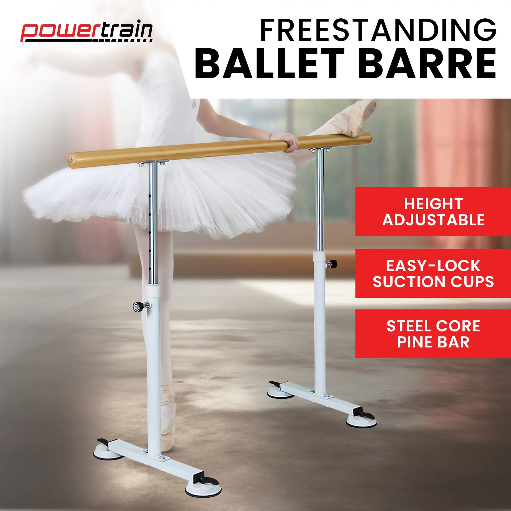 Powertrain Freestanding Ballet Barre - 1.5m - Image 9