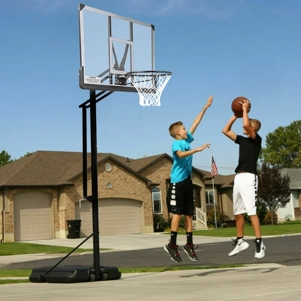 Kahuna 50 Portable Basketball Hoop System Height Adjustable 3.05m Fibreglass Backboard Outdoor Stand Kids Adults - Image 2