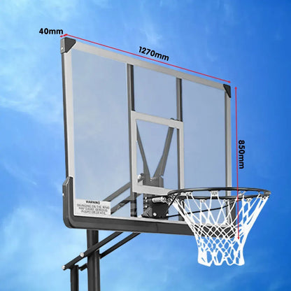 Kahuna 50 Portable Basketball Hoop System Height Adjustable 3.05m Fibreglass Backboard Outdoor Stand Kids Adults - Image 5