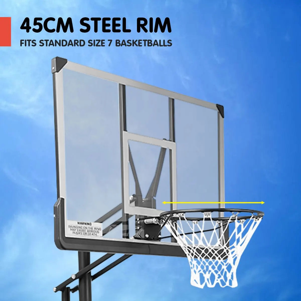 Kahuna 50 Portable Basketball Hoop System Height Adjustable 3.05m Fibreglass Backboard Outdoor Stand Kids Adults - Image 9