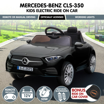 Kahuna Mercedes Benz CLS 350 Kids Electric Ride On Car with Remote Control - Black - Image 3