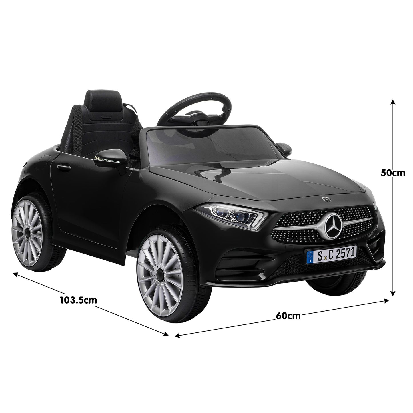 Kahuna Mercedes Benz CLS 350 Kids Electric Ride On Car with Remote Control - Black - Image 4