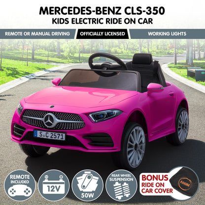 Kahuna Mercedes Benz CLS 350 Kids Electric Ride On Car with Remote Control - Pink - Image 3
