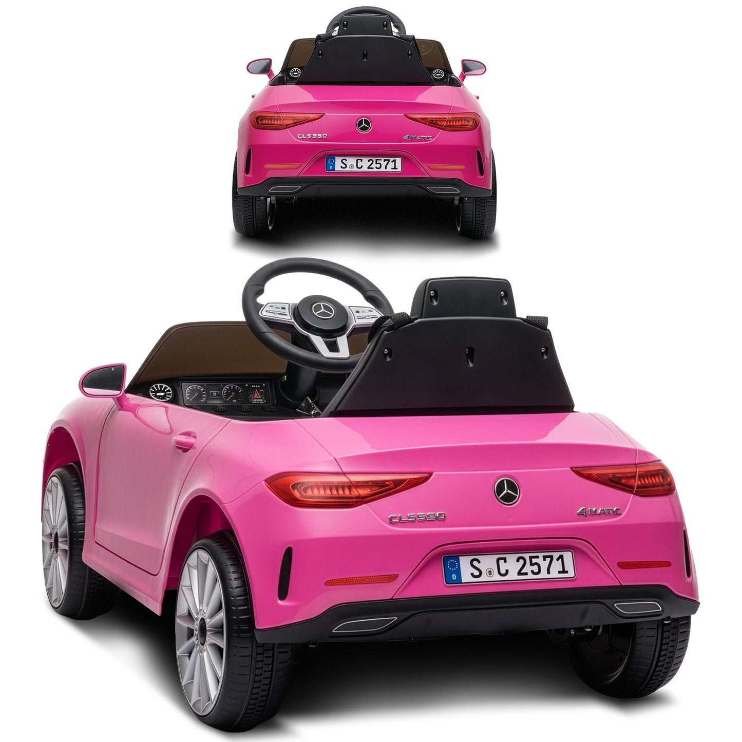 Kahuna Mercedes Benz CLS 350 Kids Electric Ride On Car with Remote Control - Pink - Image 6