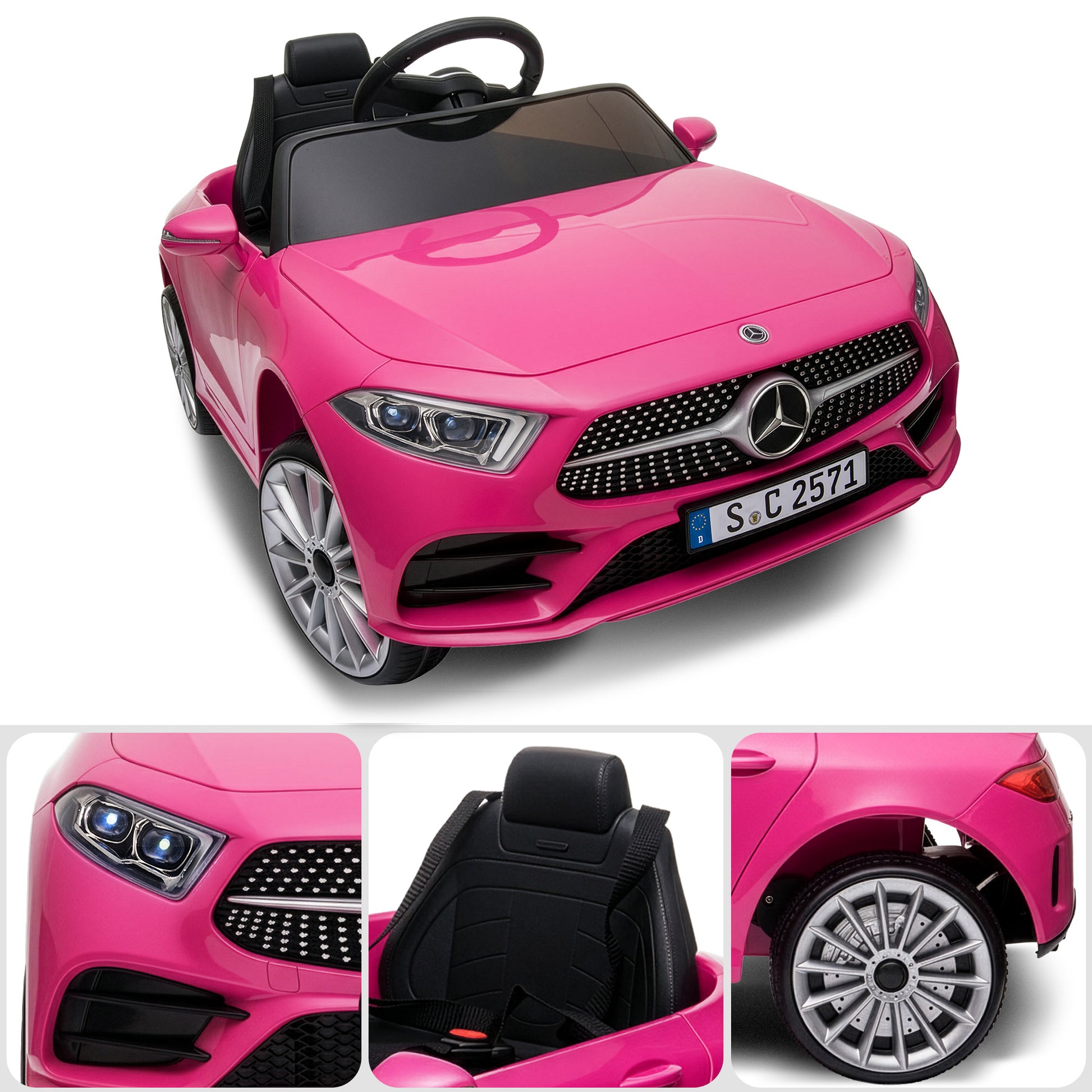 Kahuna Mercedes Benz CLS 350 Kids Electric Ride On Car with Remote Control - Pink - Image 9