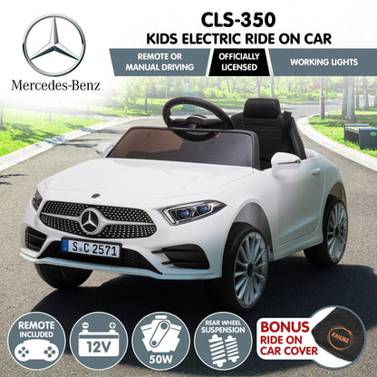 Kahuna Mercedes Benz CLS 350 Kids Electric Ride On Car with Remote Control - White - Image 2